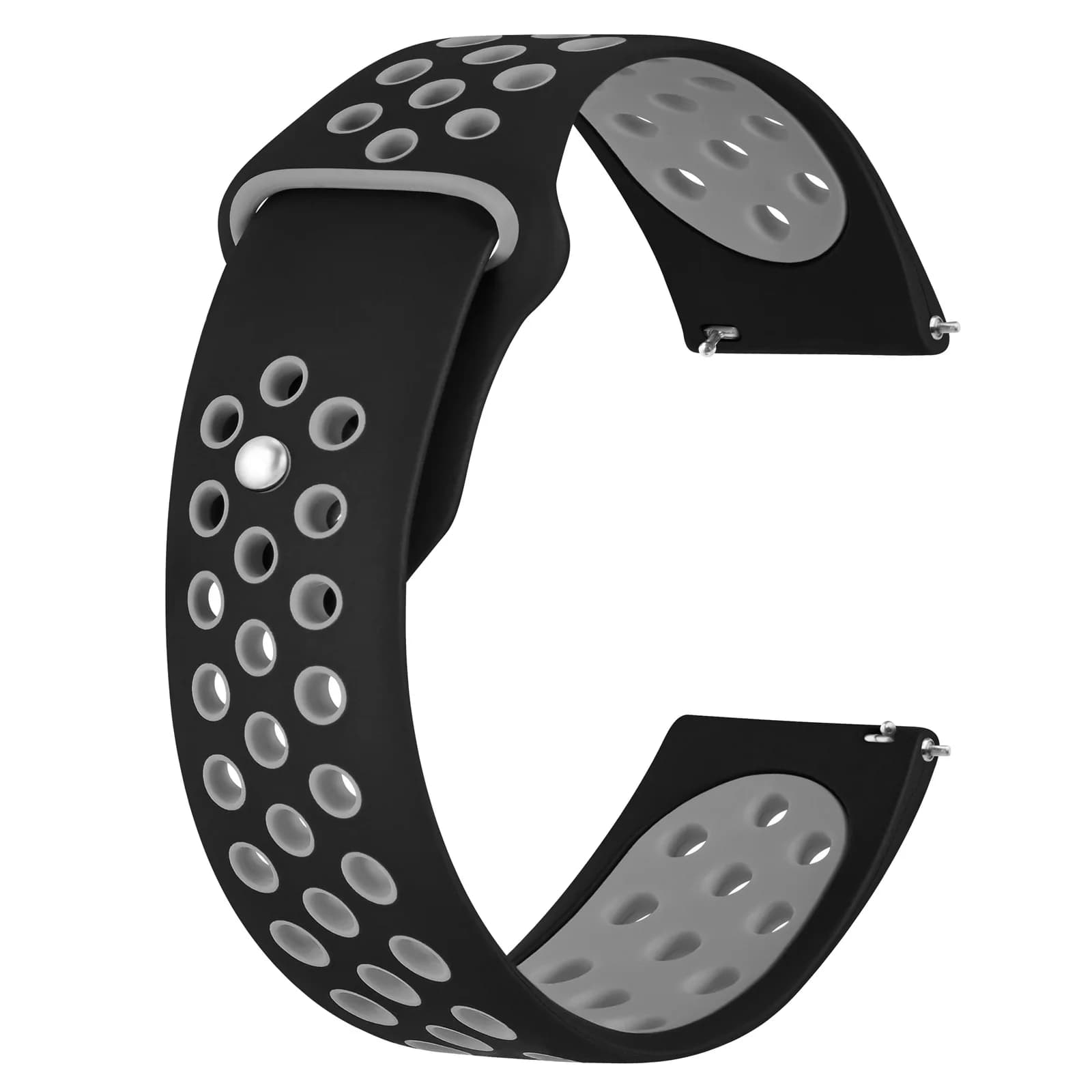 Cinturino in silicone con foro poroso, cinturino per orologio traspirante e impermeabile da 18 mm, 20 mm, 22 mm, adatto per uomini e donne, staccabile rapidamente