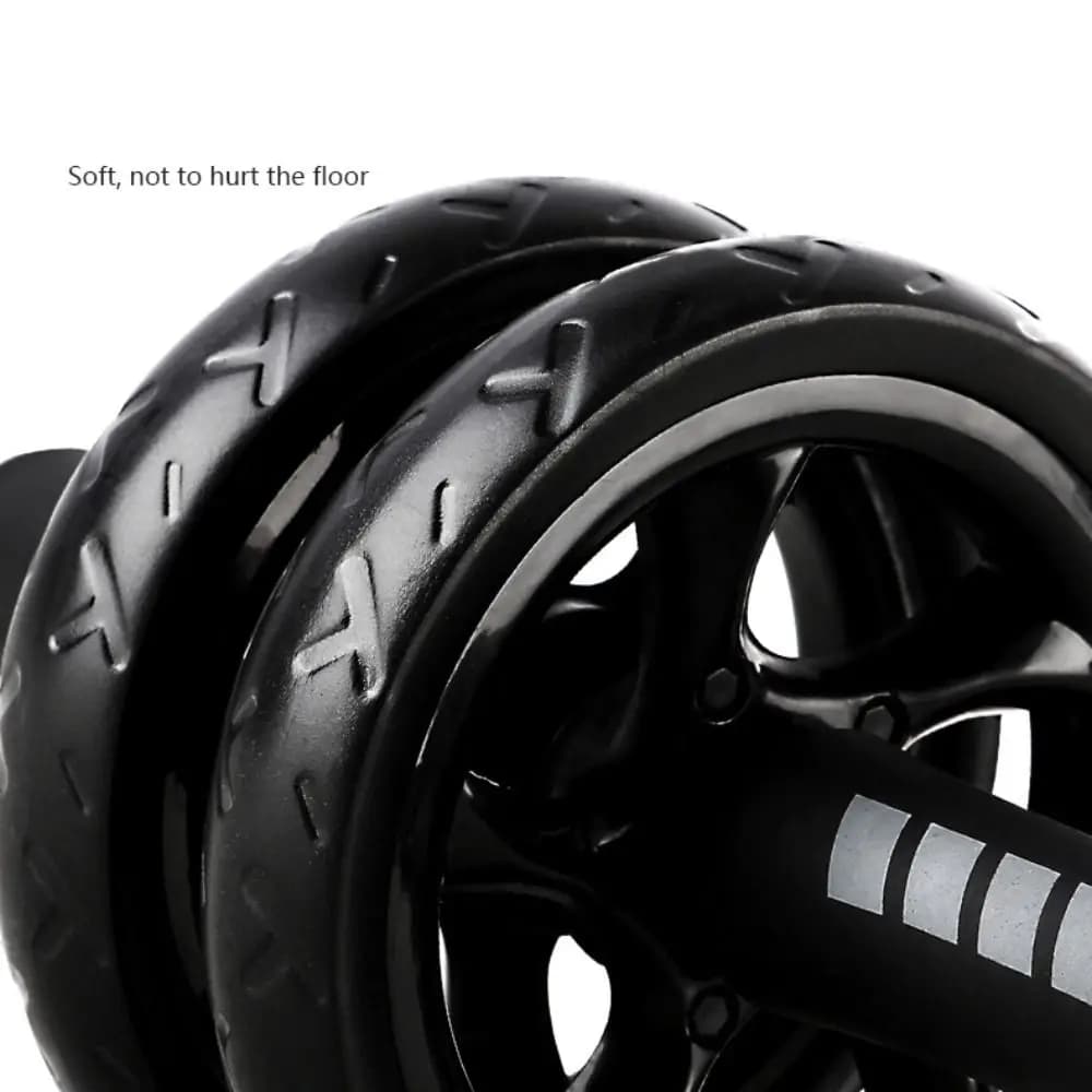 Thicken Abdominal Workout Roller Soft Sponge Grip Double Wheel AB Roller No Noise Non-slip Abdominal Exercise Wheel Home Gym