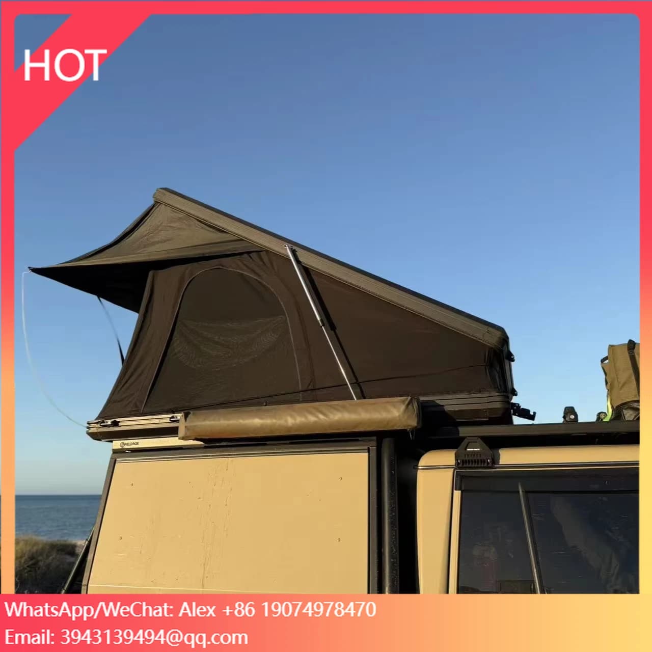 Factory Price Light Roof Tent, Aluminum Camping Tent For Car, 2024 Hard Roof Tent For Car
