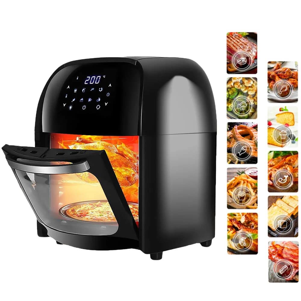 New Model House hold Electric Digital Smart 12l Single Basket Air Fryers with Visible Window