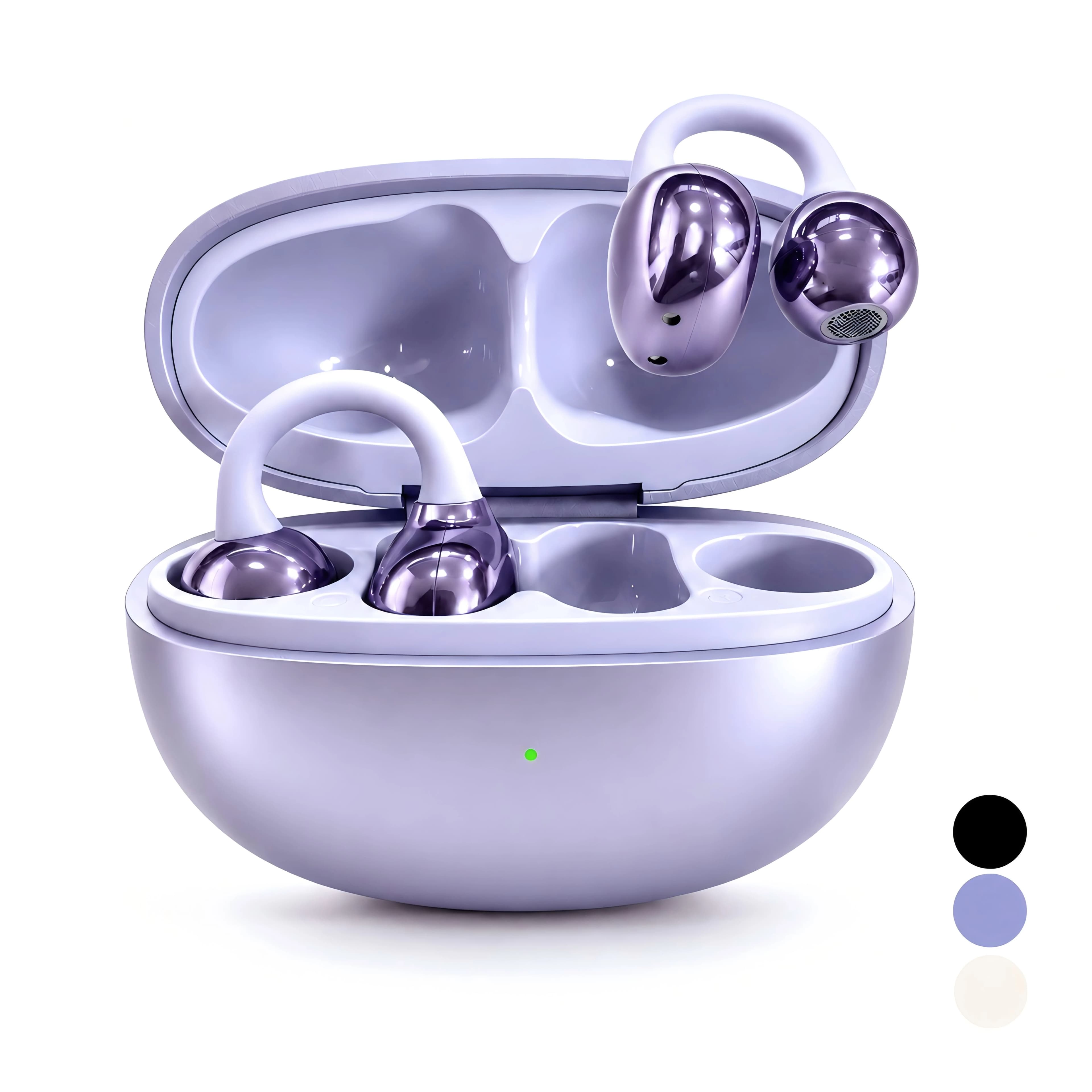 Wireless Bluetooth Headphones 6.0, OWS Open Ear Clip Sports Wireless Earphones, HD Call Ultra-Light Stylish Gaming Headset.