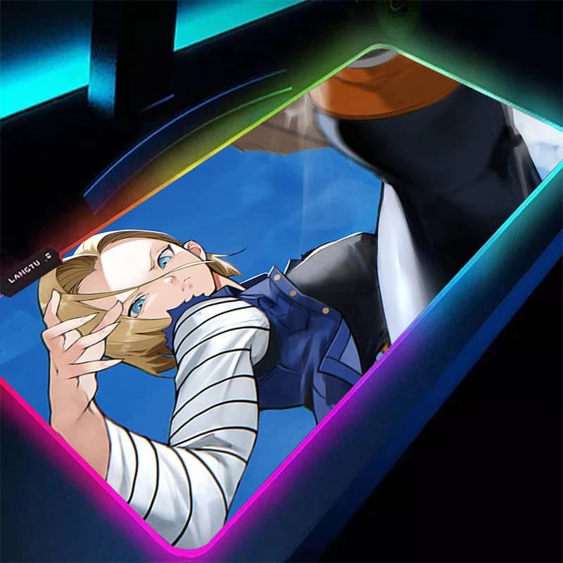 RGB DBZ Dragon Ball Android 18 Lockedge 90x40cm Gaming PC Computer Gamer Keyboard Mousepad for Gift