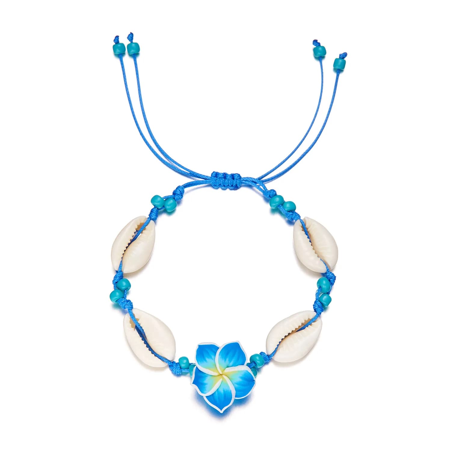 Braccialetto di fiori tropicali pieghevole, accessori Luau, cavigliera realistica con plumeria hawaiana per viaggi a Hawaii, matrimoni Luau