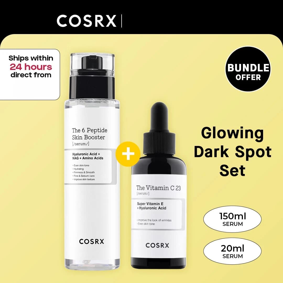 New set Cosrx Glowing Dark Spot: the skin booster serum at 6 150 ml peptides + vitamin C 23 serum