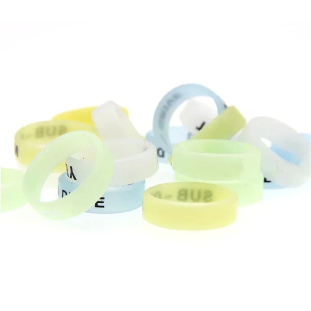 Anello decorativo in fosforo con anello antiscivolo in silicone fluorescente con cerchio luminoso da 22 mm