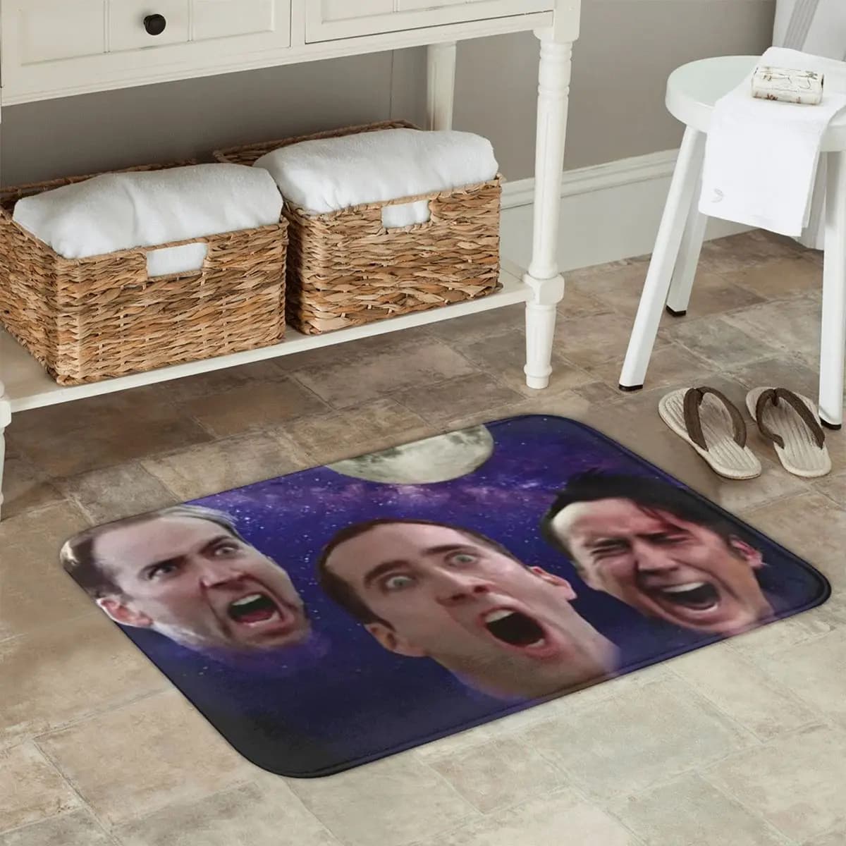 Nicolas Cage In A Banana Doormat Kitchen Entrance Home Floor Mat Anti-slip Carpet Rug for Bedroom Footpad Mats