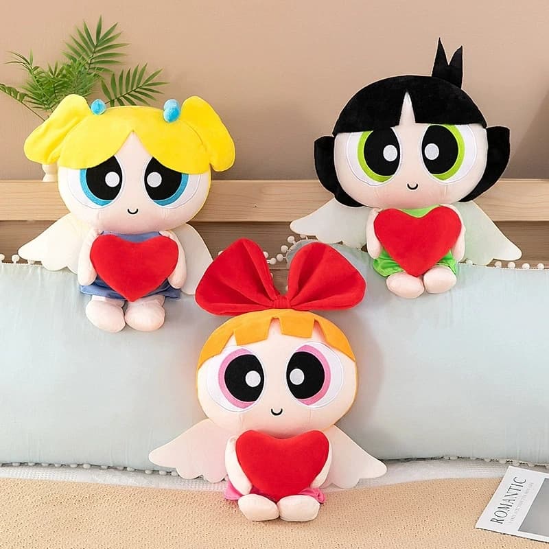 Anime The Powerpuff Girlsplush pillow cartoon figure girl Dolls Stuffed cushion hobby collection Birthday Gifts For Kids