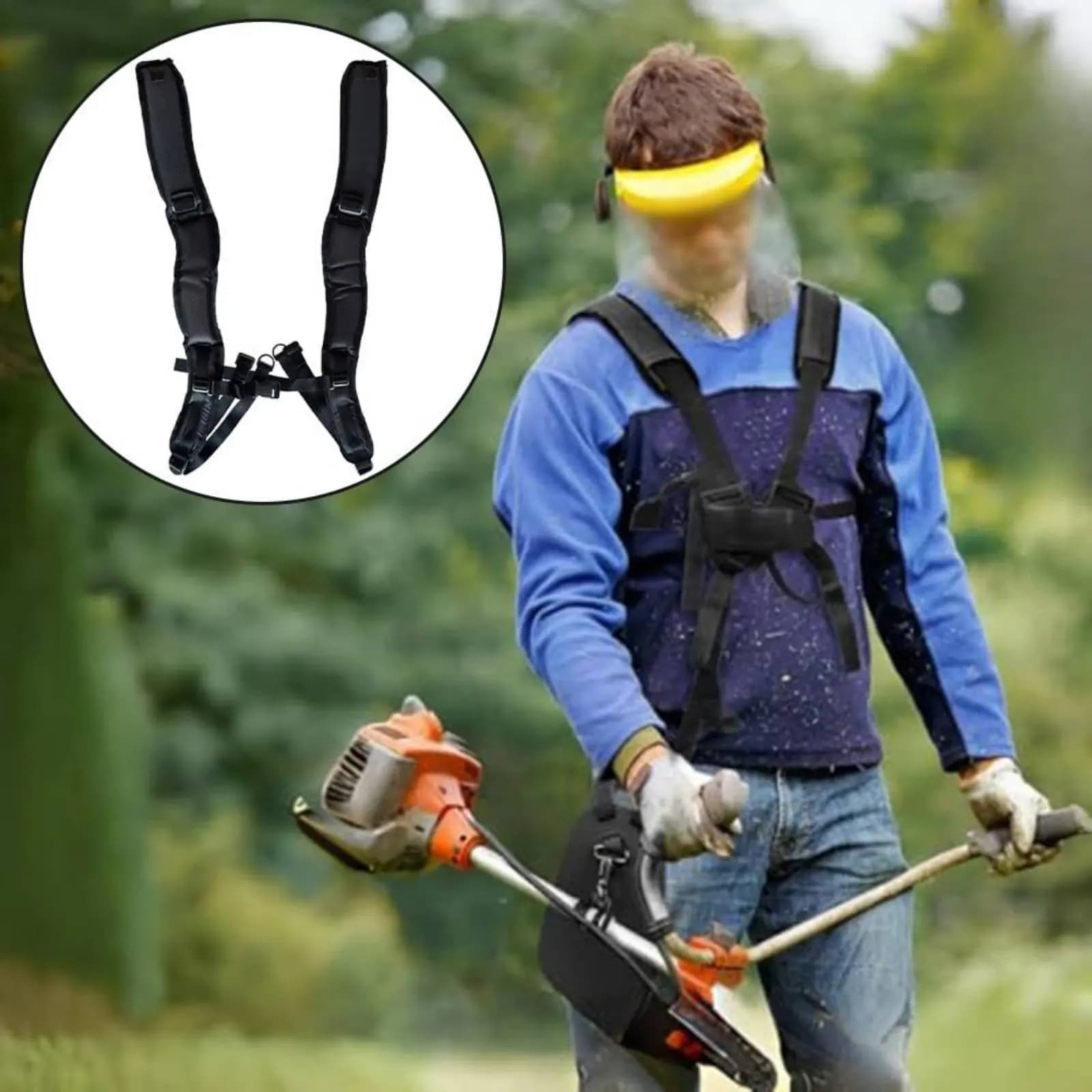 Cinghia di Ricambio per Soffiatore a Zaino, Imbracatura Imbottita a Lunga Durata per il Trasporto, Distribuzione Uniforme del Peso per Giardinieri