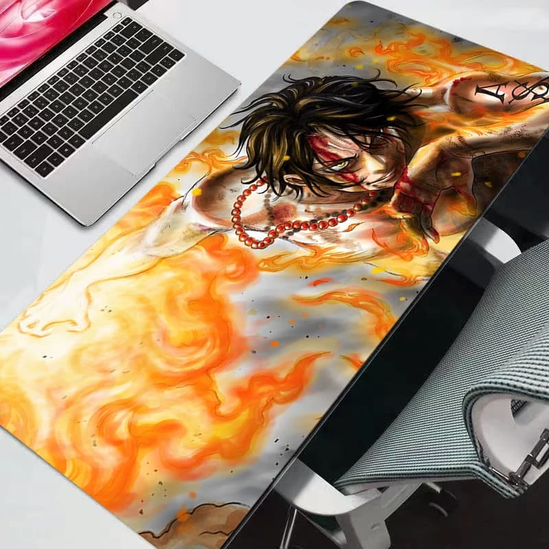 Tappetino per Mouse One Piece in Gomma, Grande Tappetino da Scrivania XXL per Gamer, Accessori per Tastiera e Gaming, Tappetino Durevole per Mouse