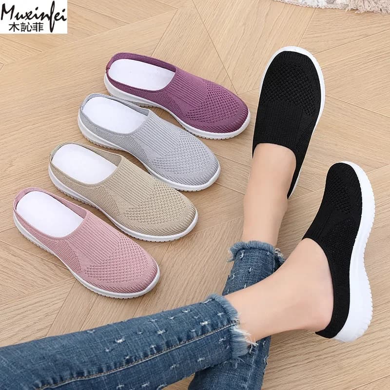 Scarpe estive da donna Taglie forti Scarpe casual da donna singole con suola morbida Mezze pantofole Scarpe in vendita con spedizione gratuita