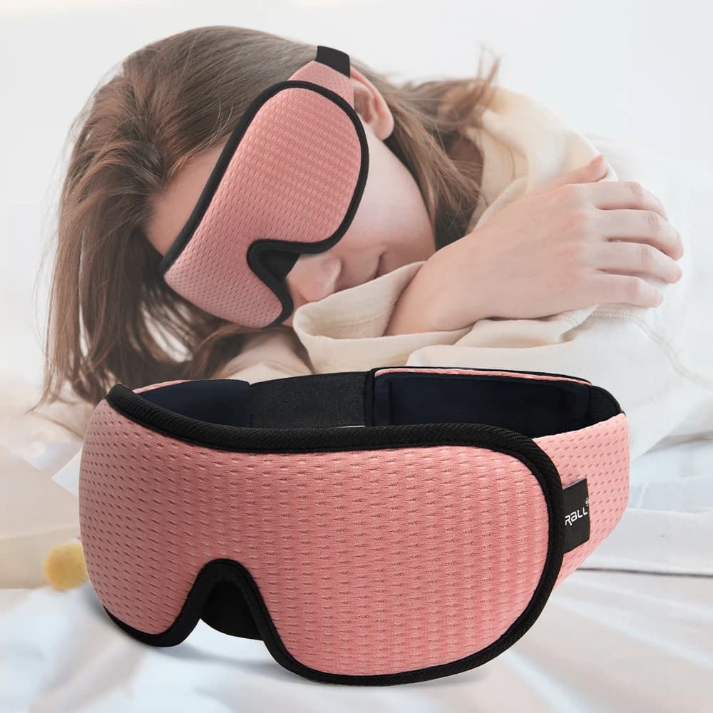 Maschera per gli occhi per il sonno con luce bloccante 3D Maschera per gli occhi morbida imbottita per il sonno Maschera per gli occhi per il riposo di viaggio Benda sull'occhio traspirante notturna