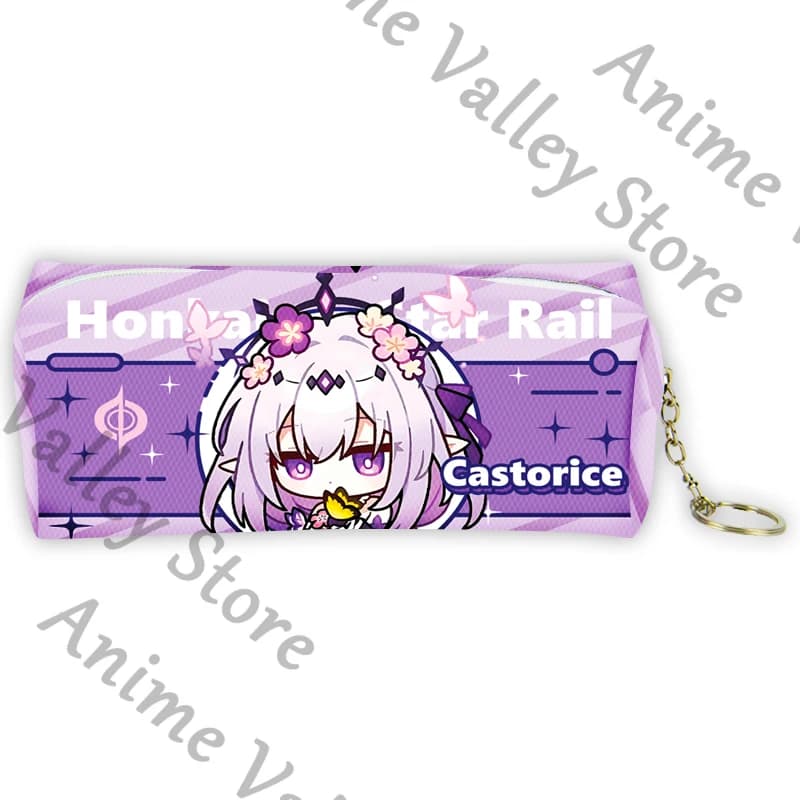 Anime Honkai: Star Rail Sparkle Acheron Herta Silver Castorice Cosplay Astuccio per matite Borsa per penne per cartoni animati Borse per matite Scatola per matite Regalo