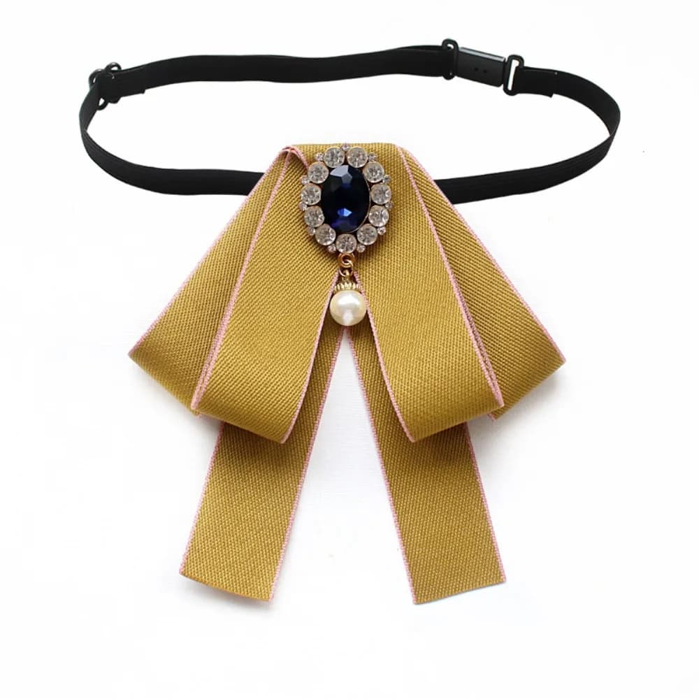 New Polyester Collar Flower Adjustable British Style Ribbon Bow College Ribbon Bowtie Shirt Dress