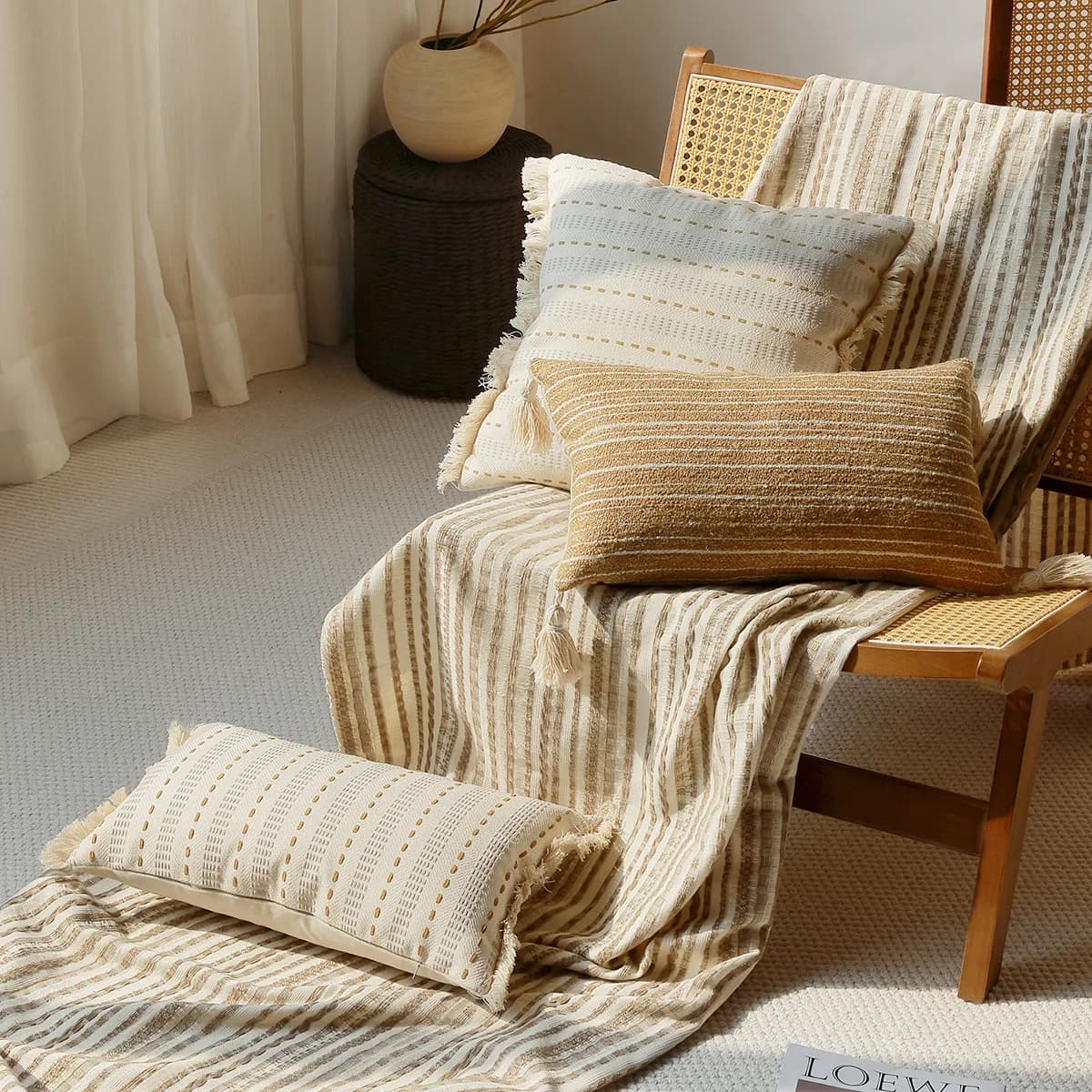 Japanese Wabi-Sabi Style Sofa Throw Cushion Cover Cojines Decor Home Pillowcase Simple Headboard Pillow Covers 30x50/45x45cm