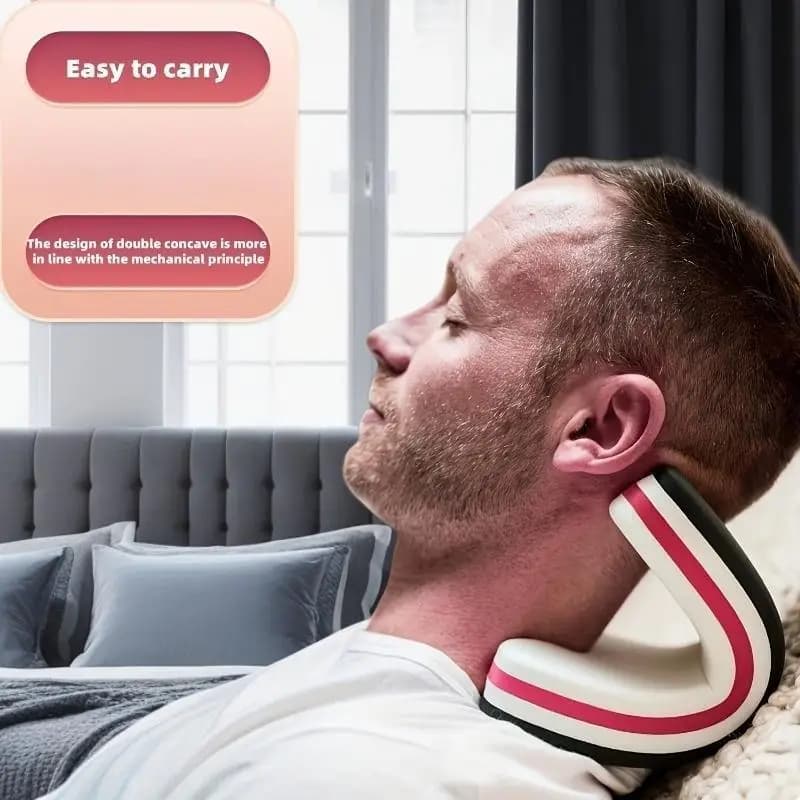 1Pcs Neck Stretcher Cervical Traction Pillow Portable Orthopedic Neck Relief Device Cervical Massage Support For Home Use