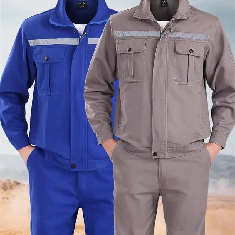 Pure Cotton Workwear Suit for Men And Women Construction Site Welding Reflective Terms Work Uniform Spring Autumn Jacket