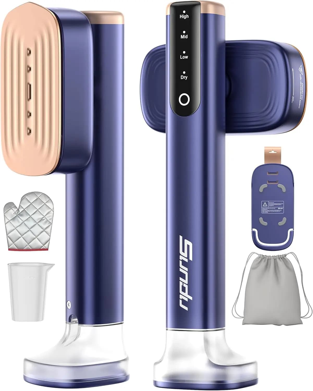Vaporizzatore da Viaggio Portatile: Riscaldamento in 15s, 24g/min di Vapore, Serbatoio da 180ml, Controllo Touch e Display LED per Vestiti