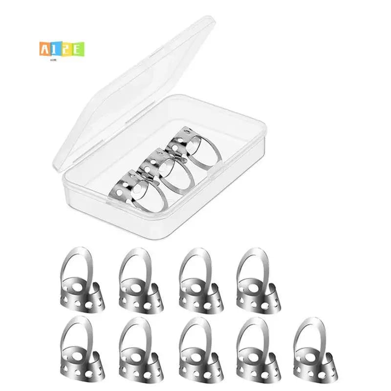 A12E-12 Pezzi di plettri per chitarra, plettri regolabili in metallo per chitarra, banjo