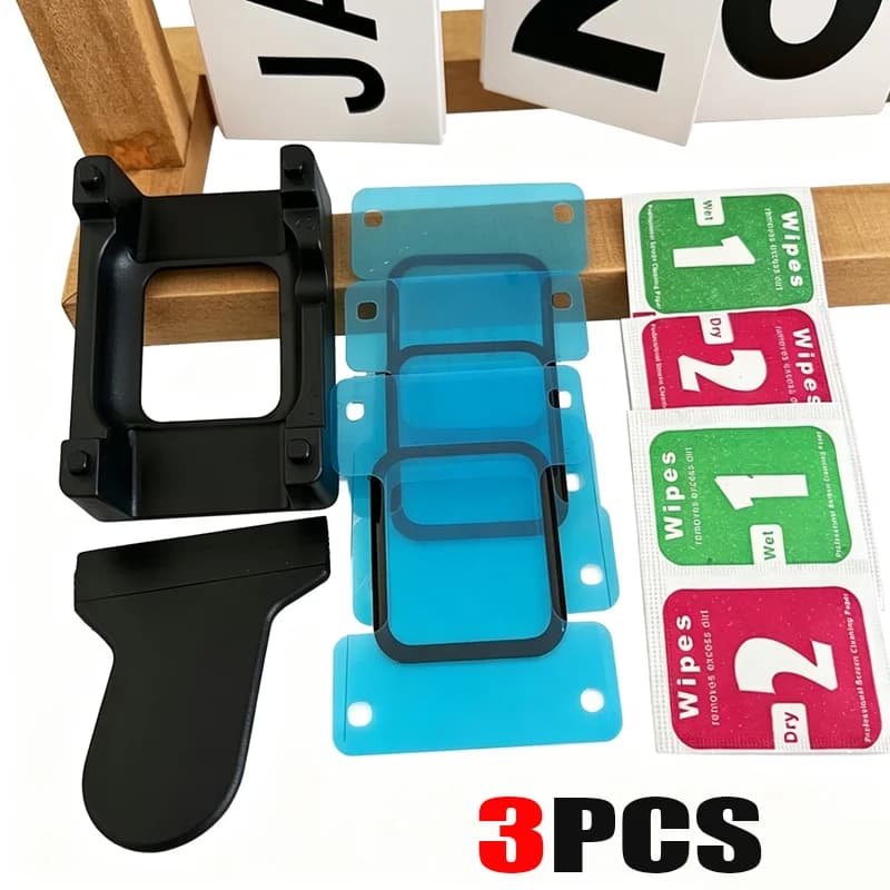 3 pezzi di protezione per lo schermo per Apple Watch Ultra 3 2 49mm 45/41/42/44/46mm Strumento di posizionamento + pellicola IWatch Serie 11 10 9 8 7 6 SE 5 4 3