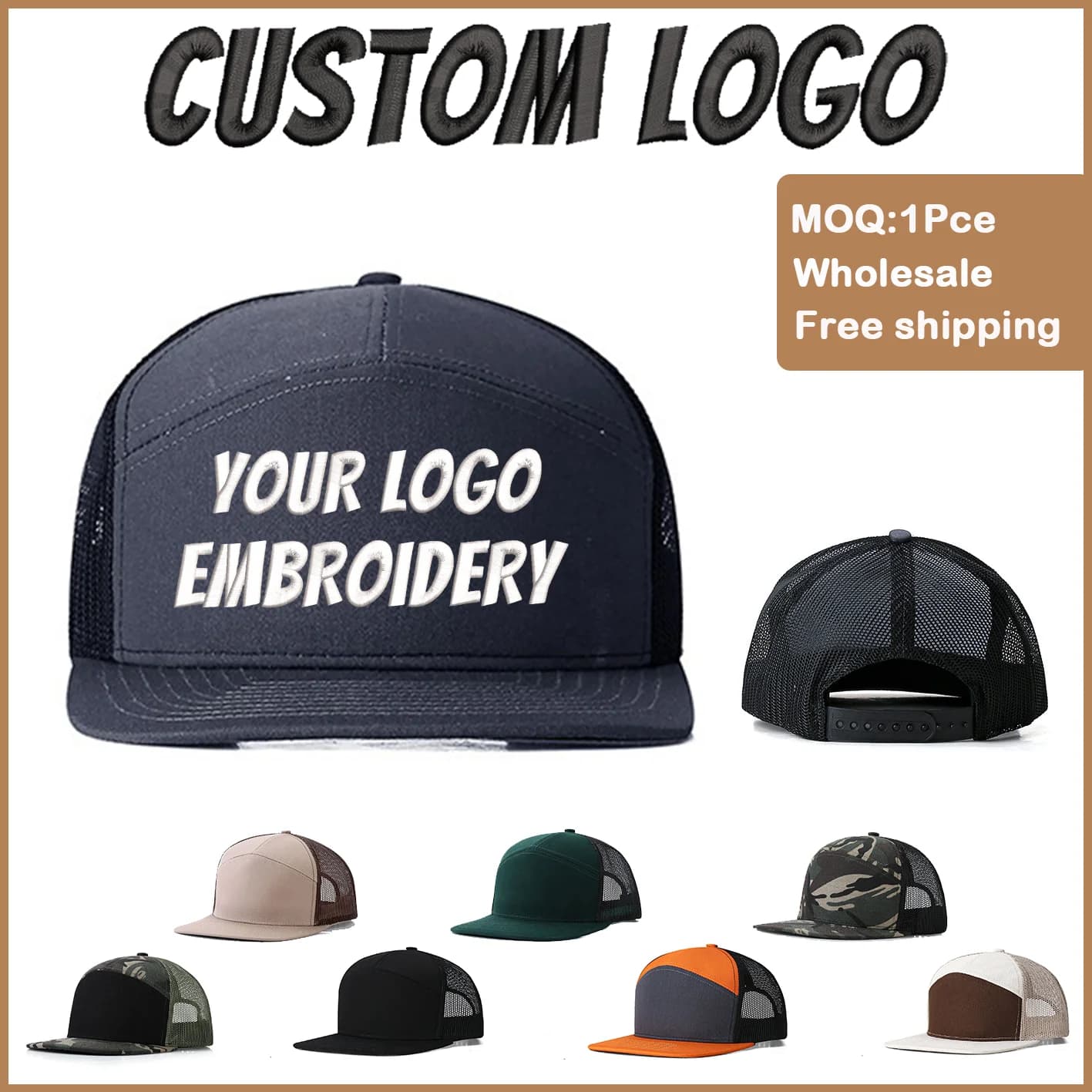 Fedoryn Custom Embroidery Logo Richardson Hat Brand Design Trucker Hat Print Mesh Cap Breathable Baseball Cap Unisex Wholesale