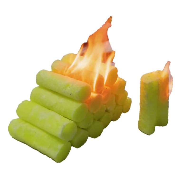 Winter Natural Fire Starter,Mini Wax Cotton Stick,Warm Hiking Camping Tool Suitable for Campfires,Fireplace,Barbecue Stove