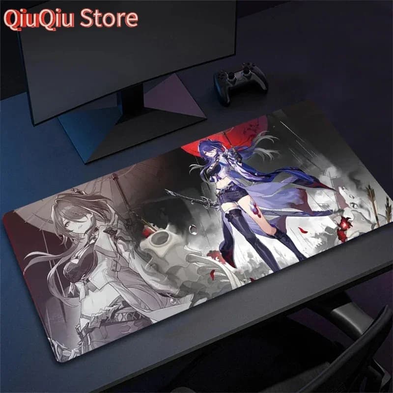Tappetino per mouse Acheron Robin Honkai Star Rail Tappetino per mouse grande Tastiera per computer Imbottitura XXL Accessori per giochi per PC Anime Tappetino da scrivania