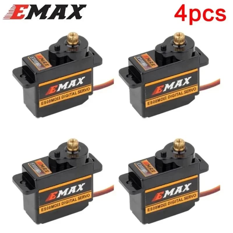 2026 EMAX ES08MDII ES08MD II Servo Digitale con Ingranaggi in Metallo, migliore di sg90 ES08A ES08MA MG90S, per Elicottero TREX 450, Aeroplano, Robot RC