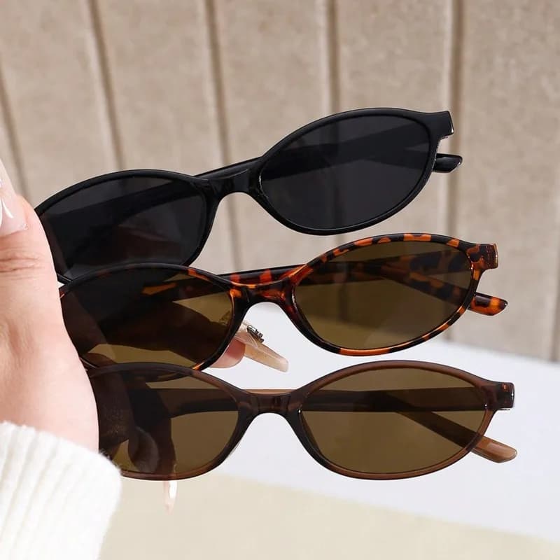 3pcs Ladies' Small Frame Oval Sunglasses Suitable for Outdoor Travel Parties Tourism Summer Beach UV400 Protection Daily Use