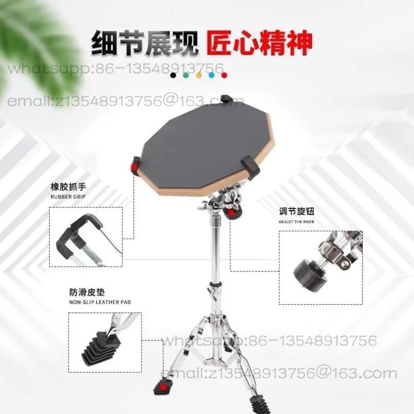 Set di Pad Silenziosi in Silicone per Pratica, Pad per Batteria da 12 Pollici, Pad per Percussioni per Principianti con Metronomo