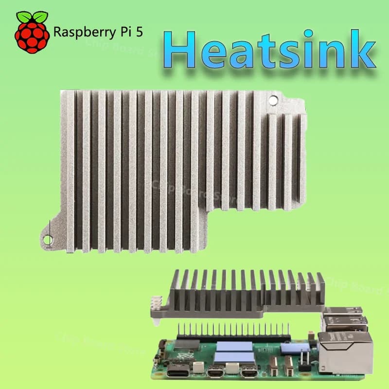 Dissipatore di calore Mcuzone Raspberry Pi 5 Materiale in lega di alluminio Mcuzone, eccellente resistenza alla corrosione Resistenza all'ossidazione