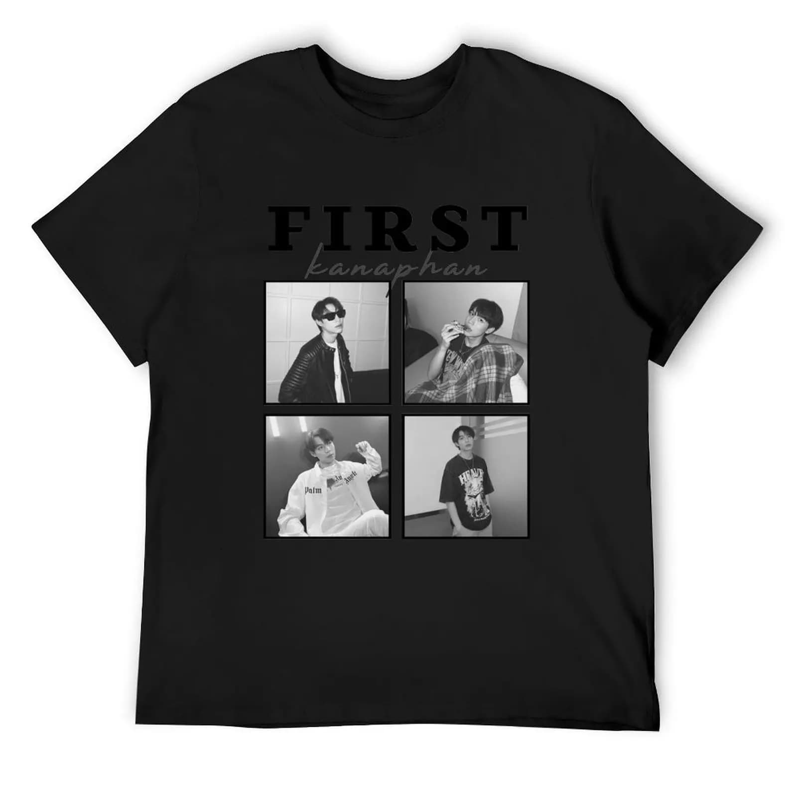 T-shirt with poster of the concert First Kanaphan (only for friends) (white version) T-shirt with basketball graphics, men's clothing