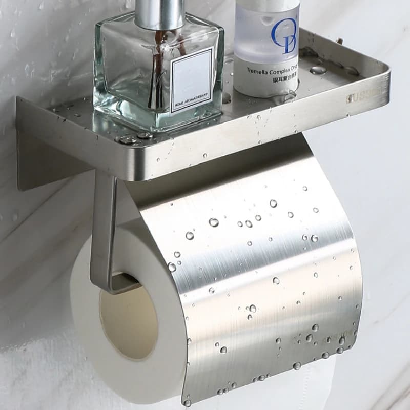 Portarotolo da bagno in acciaio inossidabile 304, installazione senza foratura, porta rotolo di carta igienica