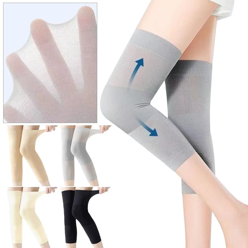 1 paio di ginocchiere sottili e comode ginocchiere leggere e traspiranti maniche a compressione per gambe ultrasottili resistenti all'usura da corsa
