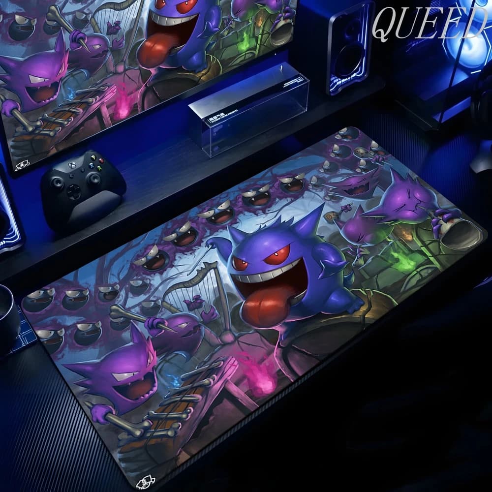 Tappetino per mouse Anime P-Pokemons Xxl Kawaii G-gengar Tappetino per mouse Accessori da gioco Tappetini per mouse per computer Tappetino per tastiera Gamer Tappetino da scrivania antiscivolo