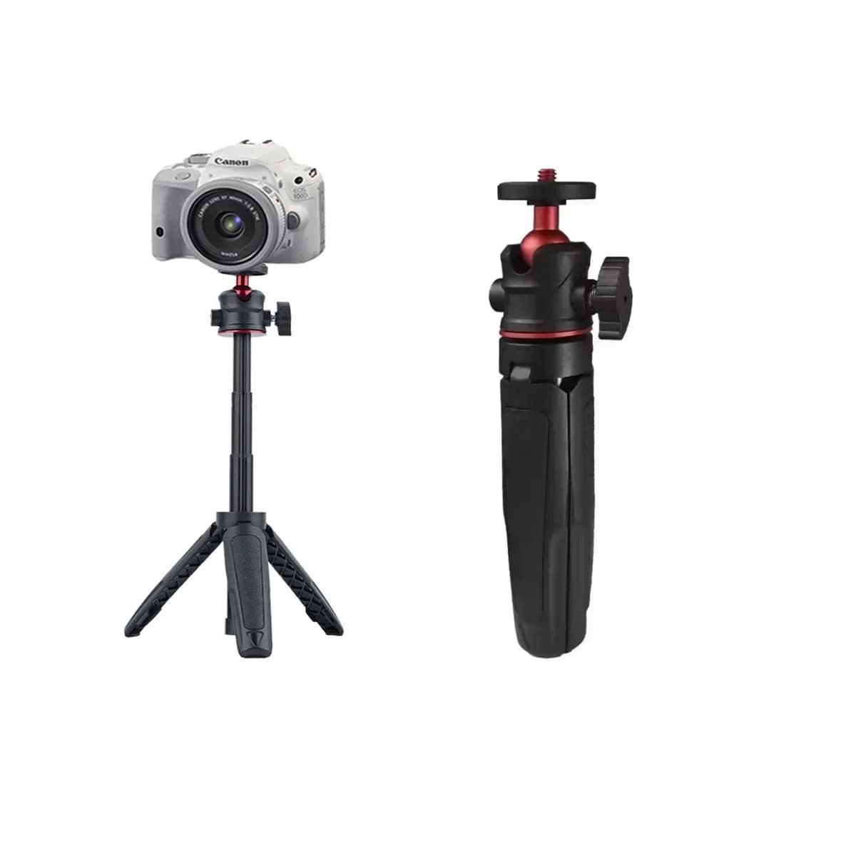 Treppiede con Asta Estensibile, Mini Bastone Selfie con Impugnatura per GoPro, Insta360, DJI Action e Fotocamere Tascabili