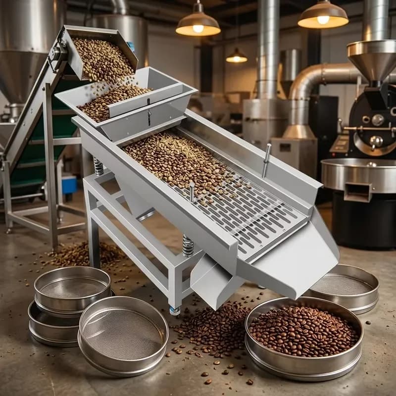 Stainless Steel Coffee Bean Screening and Grading Linear Vibrating Sieve Oscillating Sieve Food Grade Screening Machine