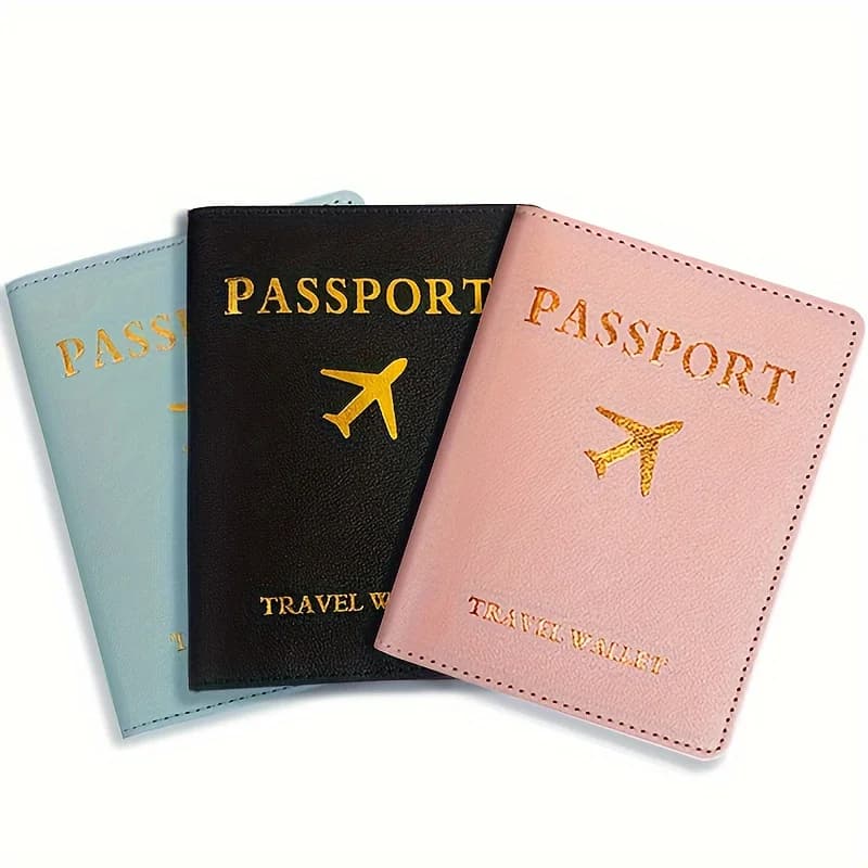 2 porta passaporto, custodia per passaporto da viaggio, portafoglio per passaporto