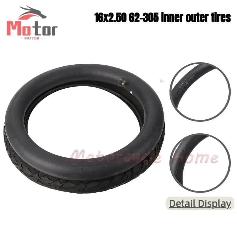 Pneumatico esterno e camera d'aria da 16x2.50 pollici per monopattino elettrico Inmotion V10 V10F, bici pieghevole, ricambio per pneumatici di scooter elettrici