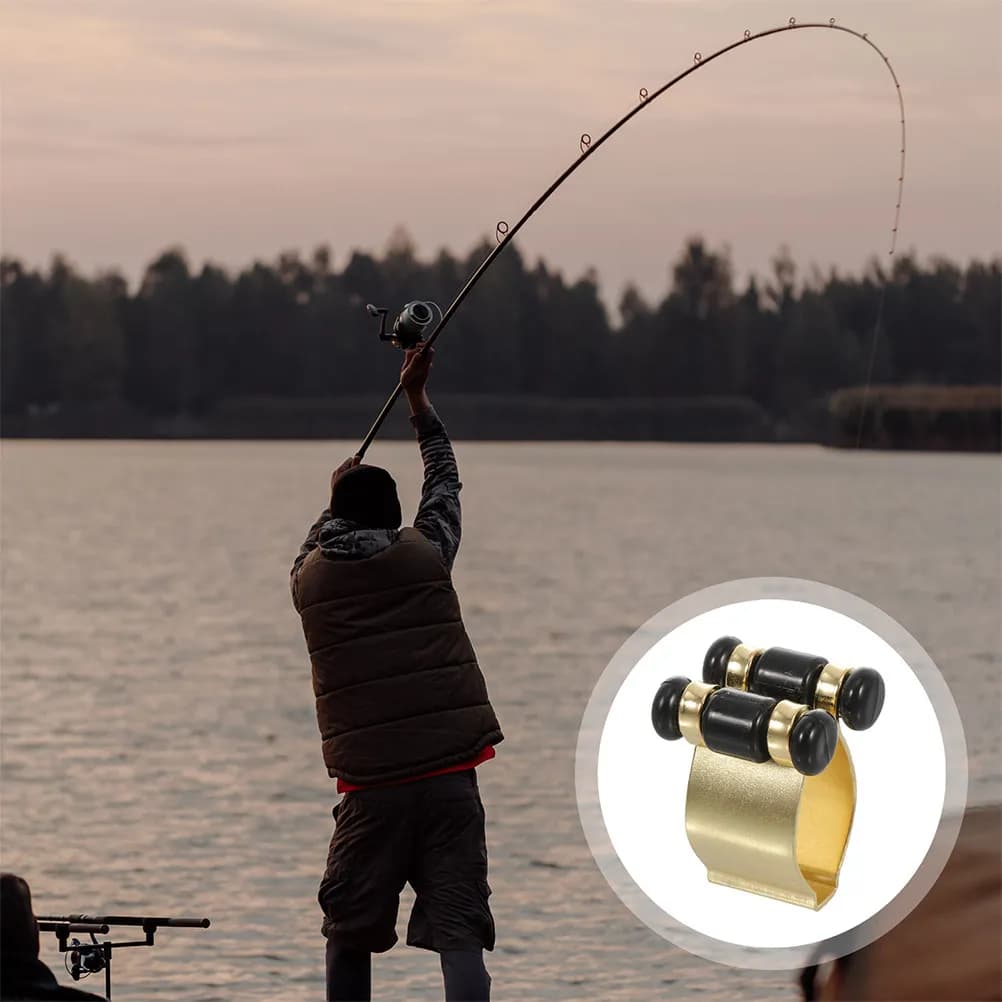 6Pcs Fishing Rod Clip Wall-Mounted Heavy-Duty Adjustable Holder for Rods Poles Trekking Hockey Sticks Display Decoration Rack