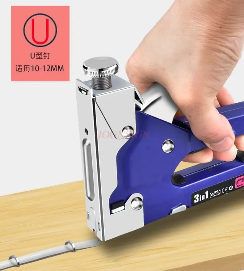 Pistola sparachiodi manuale, pistola sparachiodi a codice, pistola sparachiodi da tiro, chiodo ad aria, manufatto con scanalature per cavi, chiodo dritto, strumento Martin a forma di U