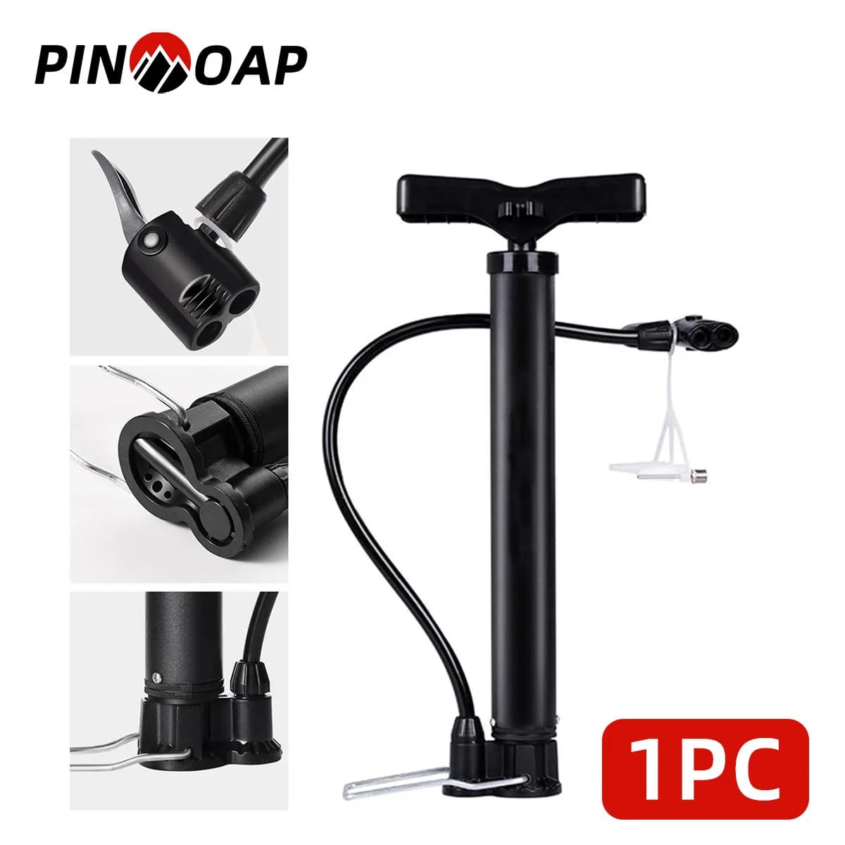 PINMOAP Black/Gold Bicycle Inflator Convenient High Pressure Inflator Pump Suitable For Ball Bicycles Multi Functional Available