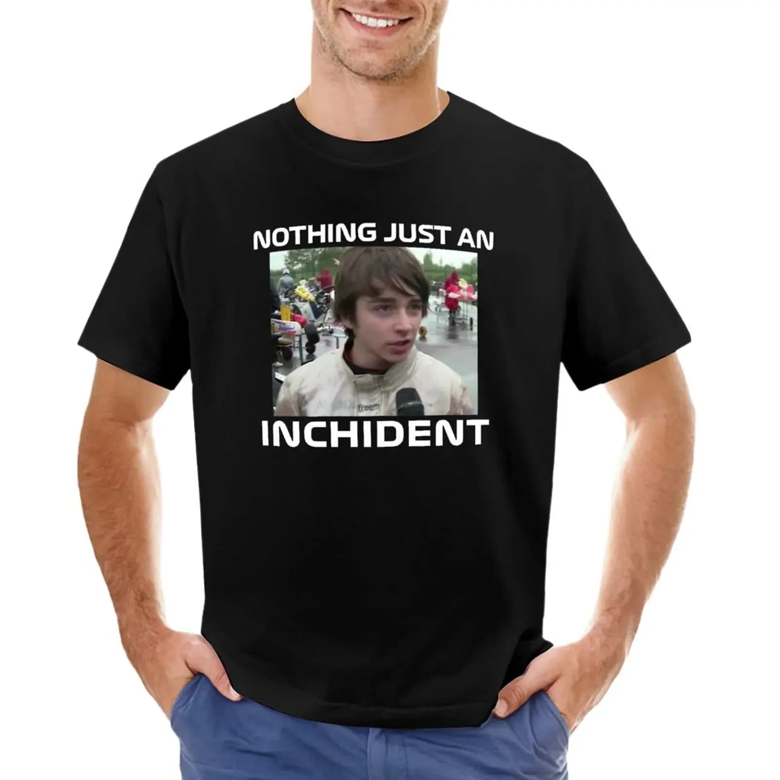 Charles Leclerc Nothing Just An Inchident Interview T-shirt maglietta nera camicia con stampa animalier per ragazzi magliette da uomo grafiche