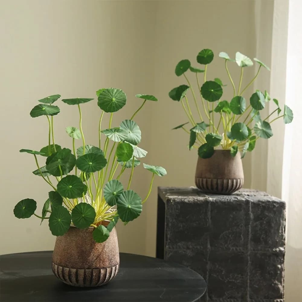 New Green Lotus Artificial Plants, Small Decorative Fin Plants, Artificial Lotus Sheets for Living Room Ornaments