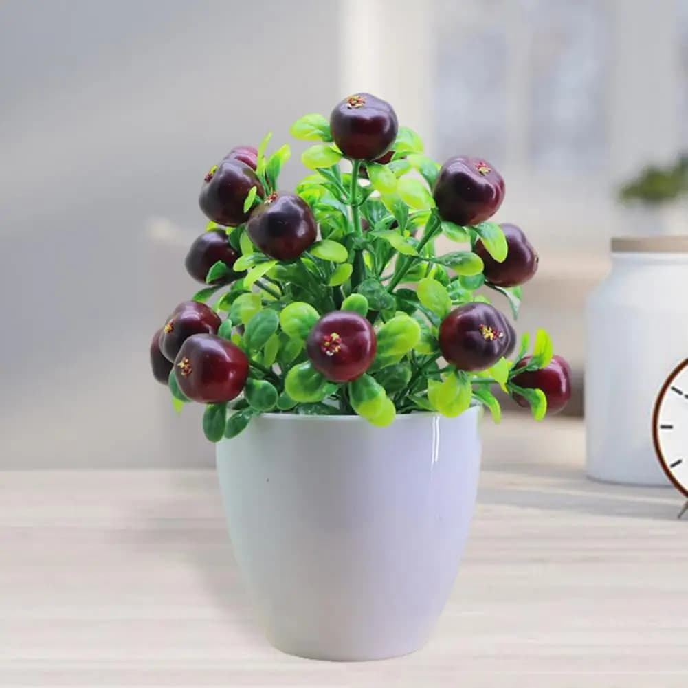 Realistic artificial plants indoor artificial plants Mini artificial pot fruit tree for home office for interior