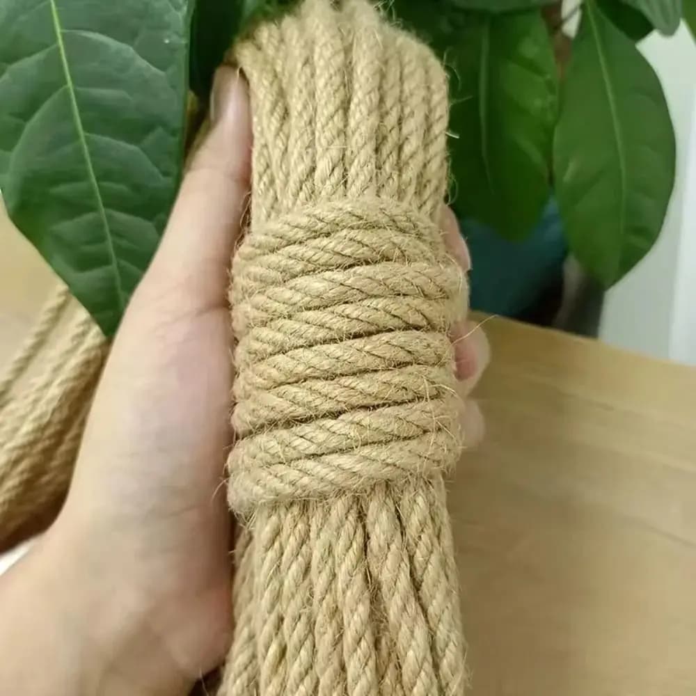 50M Corda di Sisal Riutilizzabile 8MM Diametro FAI DA TE Tiragraffi Corda Marrone Resistente All'usura Gambe Desk Legare Corda Zampa di Protezione Artiglio