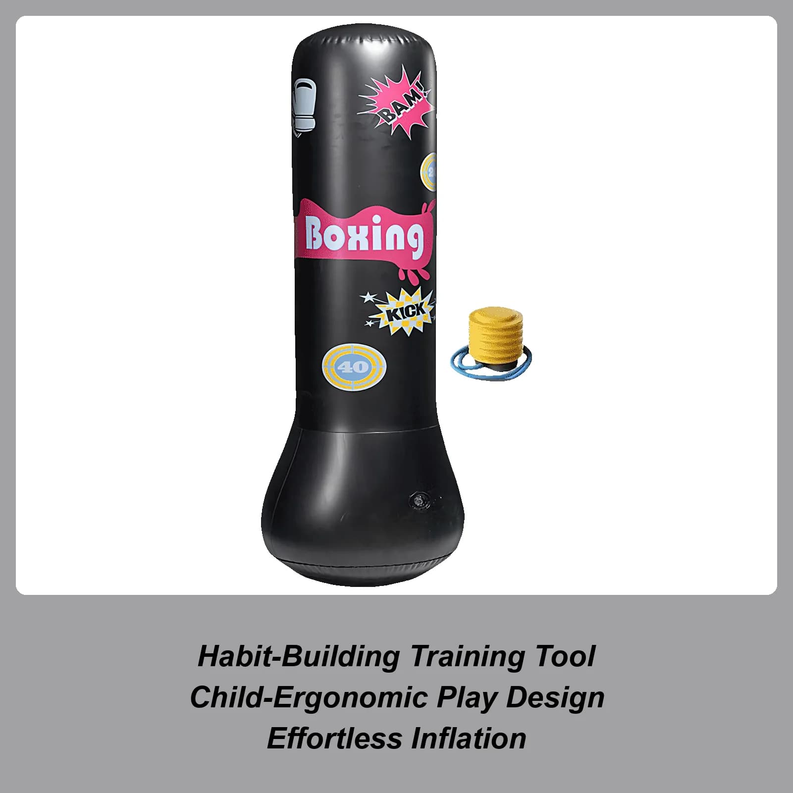 Kids Inflatable Boxing Bag Inflatable Boxing Bag Inflatable Kids Inflatable Boxing Bag for Workplace Training at Home