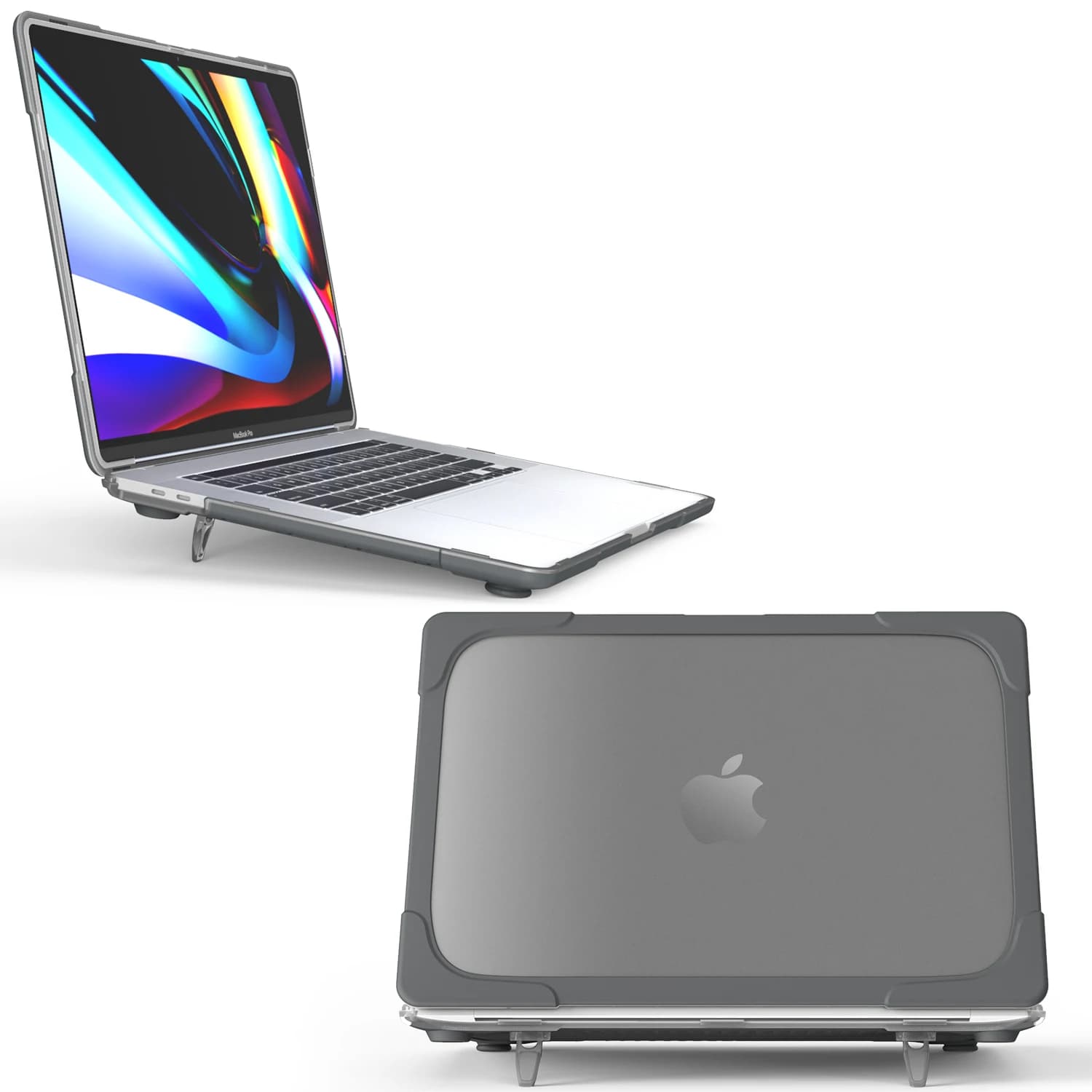 Custodia per laptop con micro clip per Apple MacBook Pro 16 2019 Modello lanciato A2141 Staffa Supporto per laptop Cover PC + TPU Protezione completa del corpo