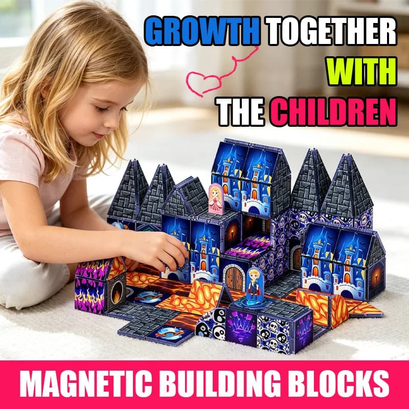 Magnetic Cube Building Blocks Castle DIY Construction Toys Kids STEM Magnet Model Construction Learning Educational Magnet Gifts