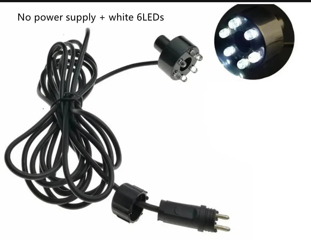 LED Underwater Light Ring for Fish Pond Fountain Swimming Pool Decorative Water Garden Lighting with AC 12V Adapter Included
