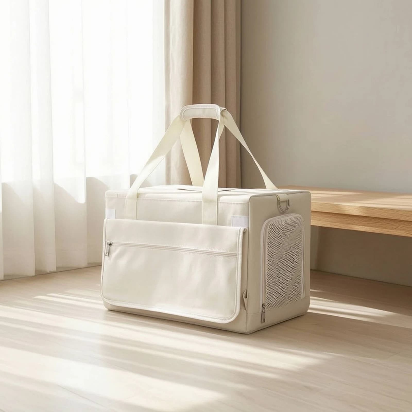 Pet Carrier with Front Pocket Safe Soft-Sided Pet Carrier Comfortable Tear-Resistant for Cat Owners, Vet Visits